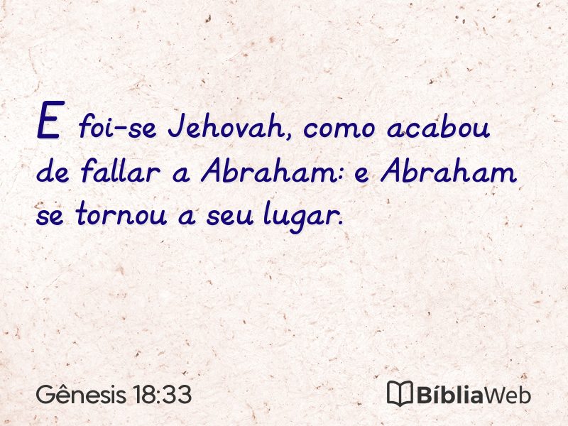 Gênesis 18:33 em imagem para compartilhar