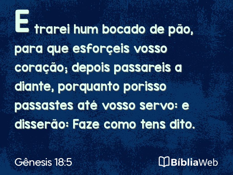 Gênesis 18:5 em imagem para compartilhar
