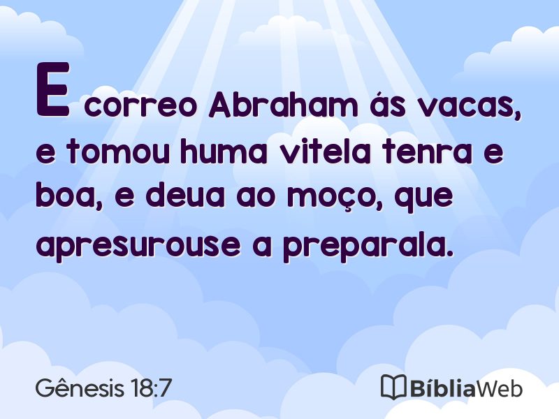 Gênesis 18:7 em imagem para compartilhar