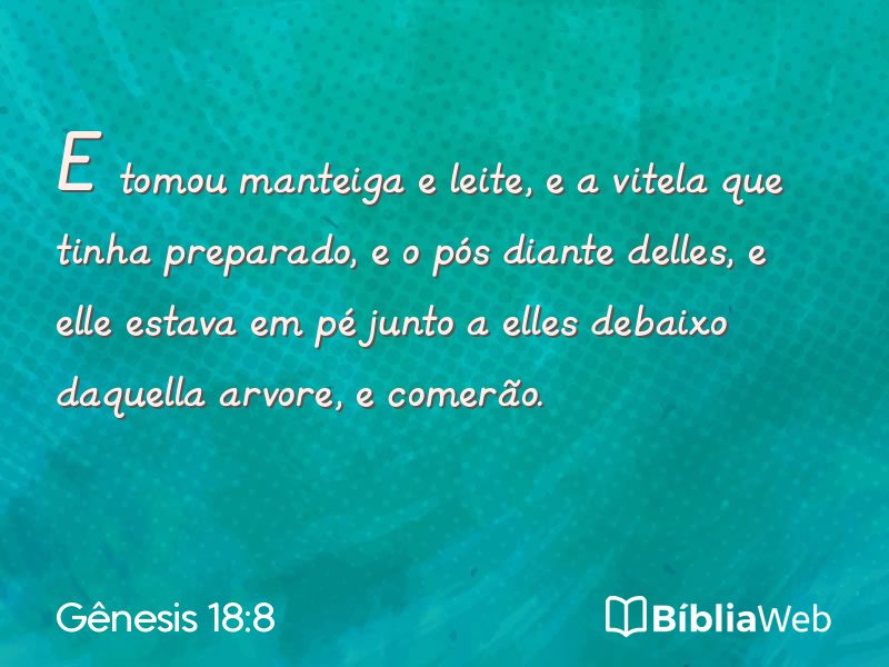 Gênesis 18:8 em imagem para compartilhar
