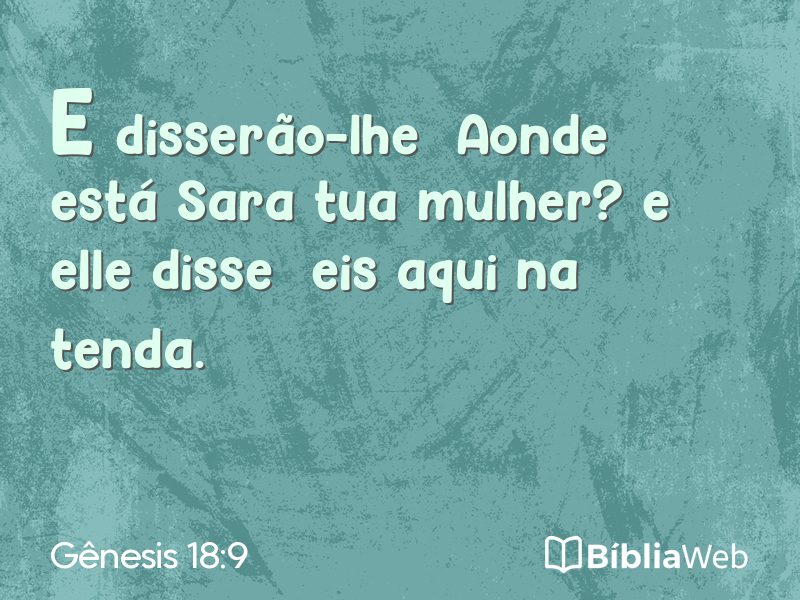 Gênesis 18:9 em imagem para compartilhar