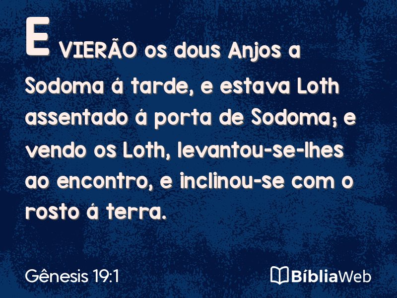Gênesis 19:1 em imagem para compartilhar