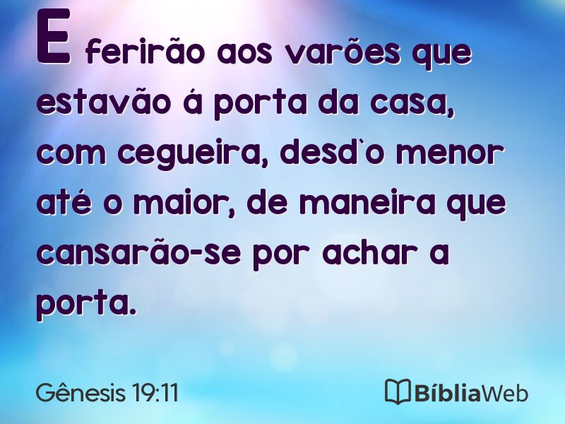 Gênesis 19:11 em imagem para compartilhar