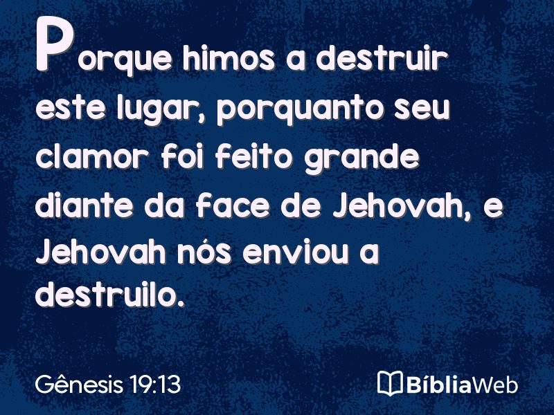 Gênesis 19:13 em imagem para compartilhar