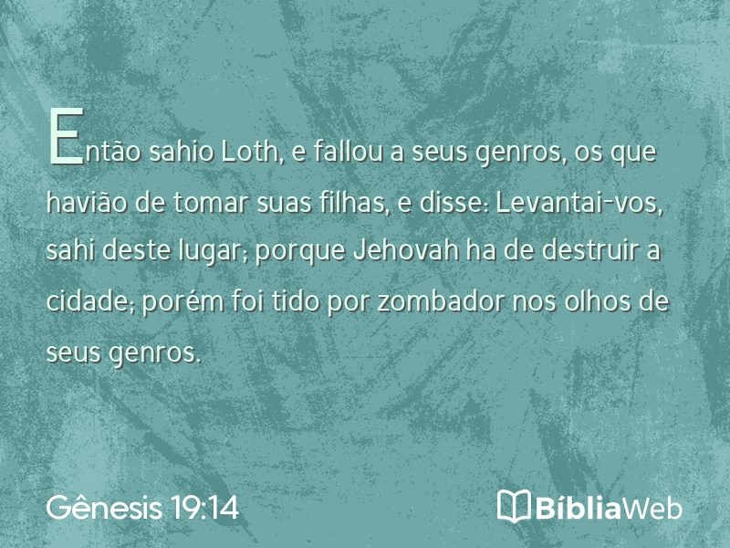 Gênesis 19:14 em imagem para compartilhar