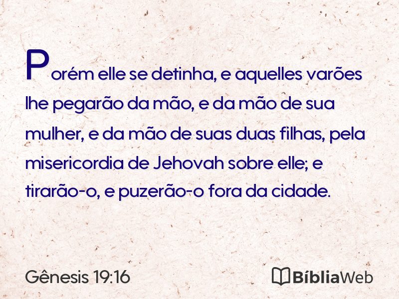 Gênesis 19:16 em imagem para compartilhar