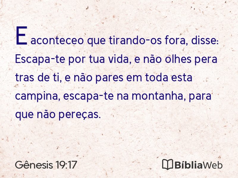 Gênesis 19:17 em imagem para compartilhar