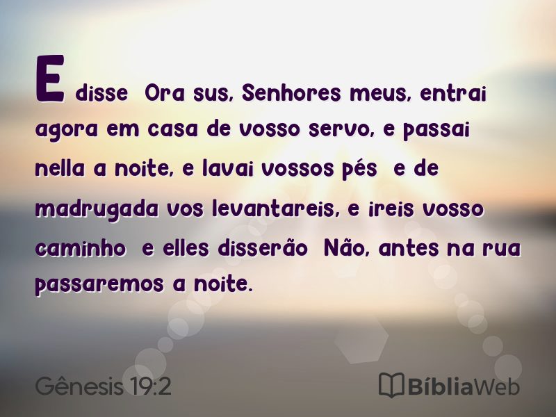 Gênesis 19:2 em imagem para compartilhar