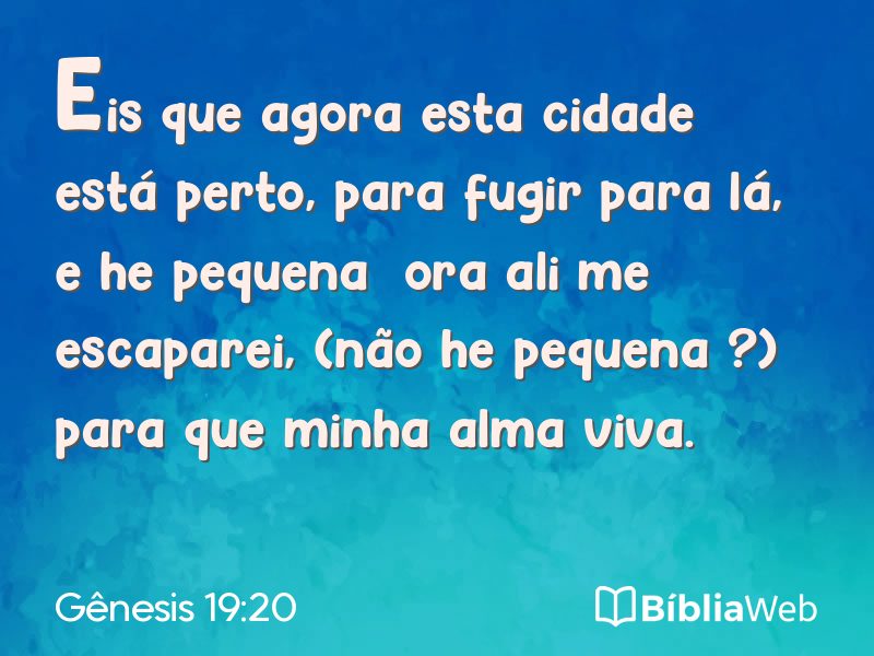 Gênesis 19:20 em imagem para compartilhar
