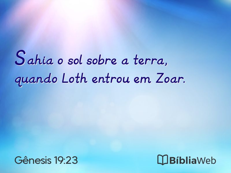 Gênesis 19:23 em imagem para compartilhar