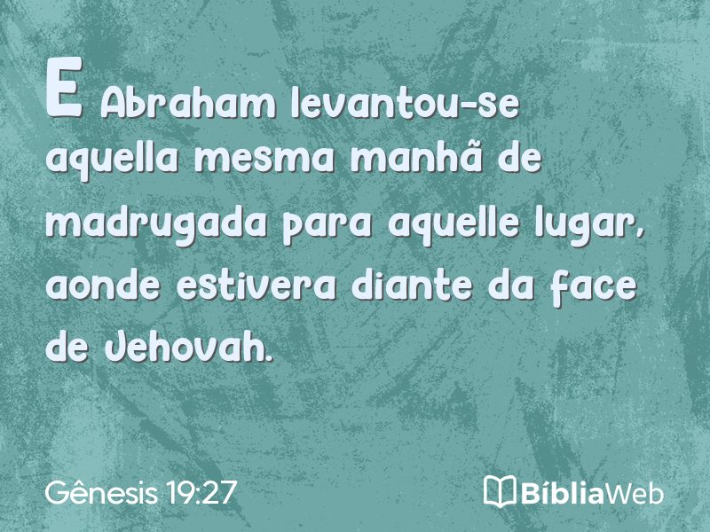 Gênesis 19:27 em imagem para compartilhar