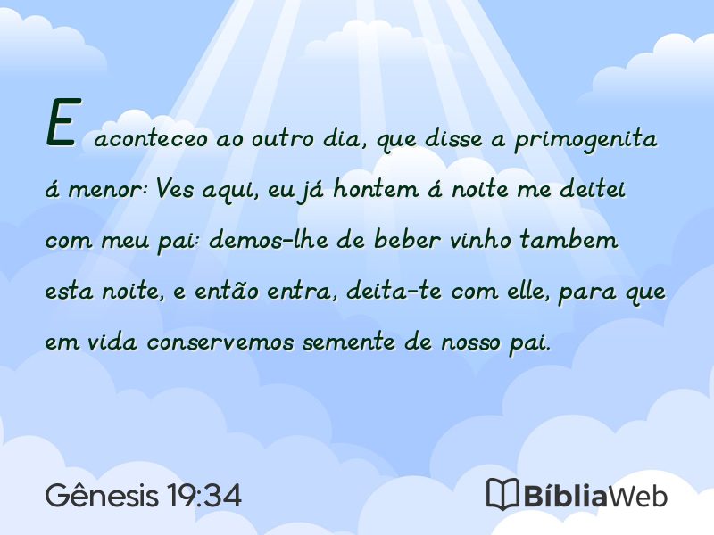 Gênesis 19:34 em imagem para compartilhar