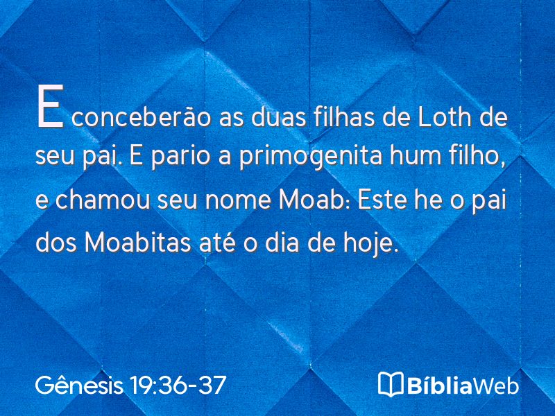 Gênesis 19:36-37 em imagem para compartilhar