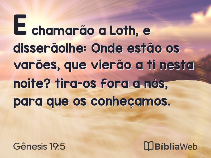 Gênesis 19:5 em imagem para compartilhar