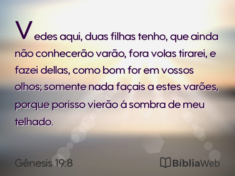 Gênesis 19:8 em imagem para compartilhar