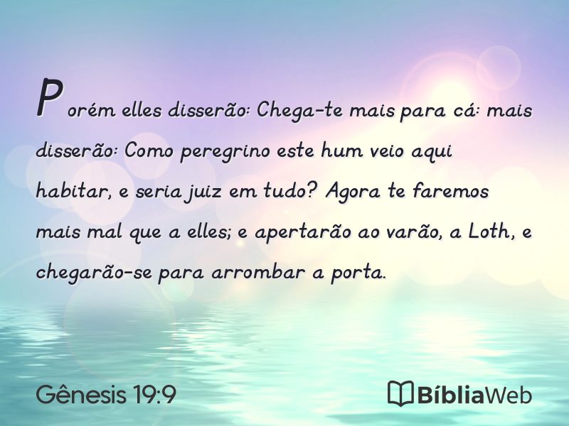 Gênesis 19:9 em imagem para compartilhar