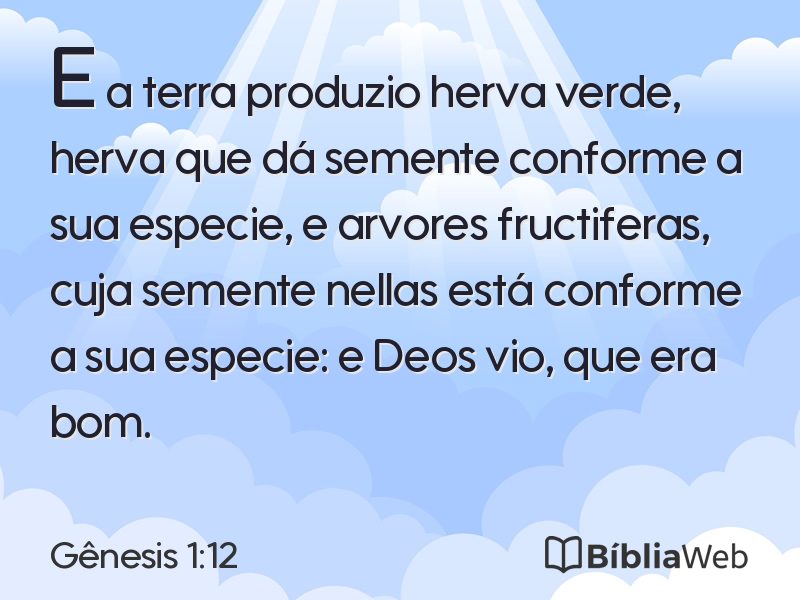 Gênesis 1:12 em imagem para compartilhar