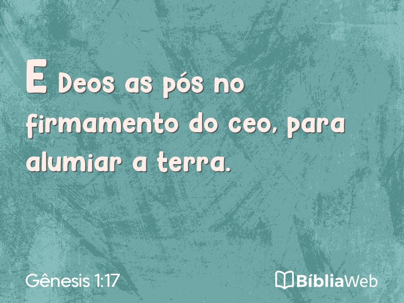Gênesis 1:17 em imagem para compartilhar