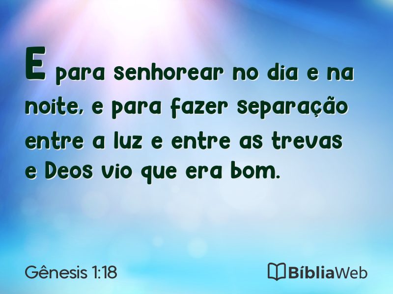 Gênesis 1:18 em imagem para compartilhar