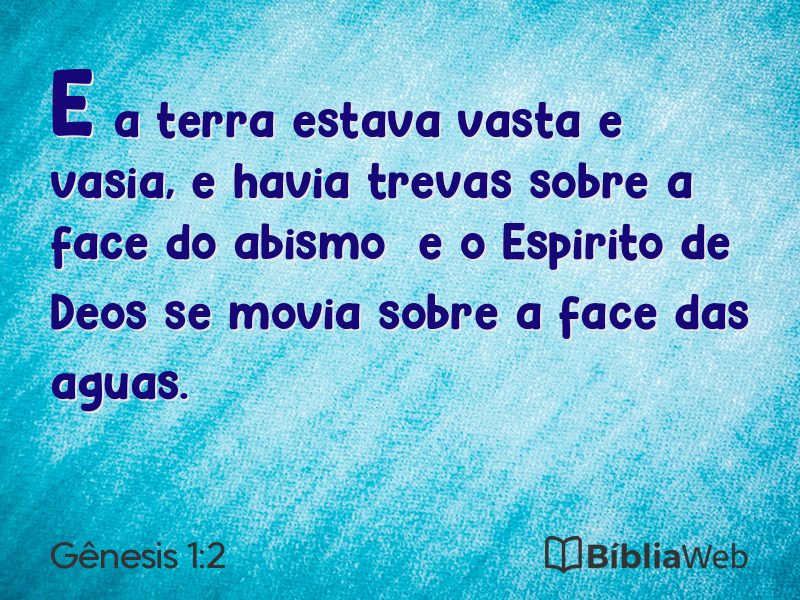 Gênesis 1:2 em imagem para compartilhar
