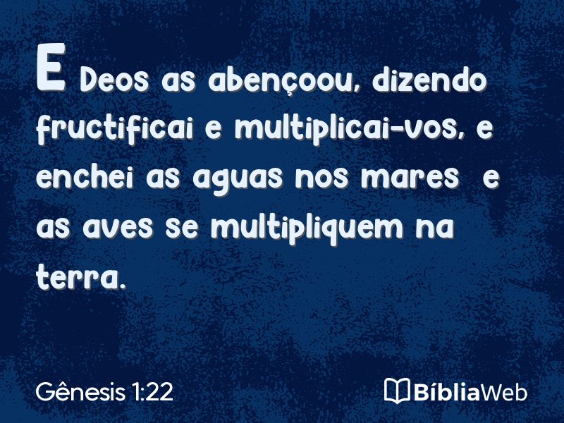 Gênesis 1:22 em imagem para compartilhar