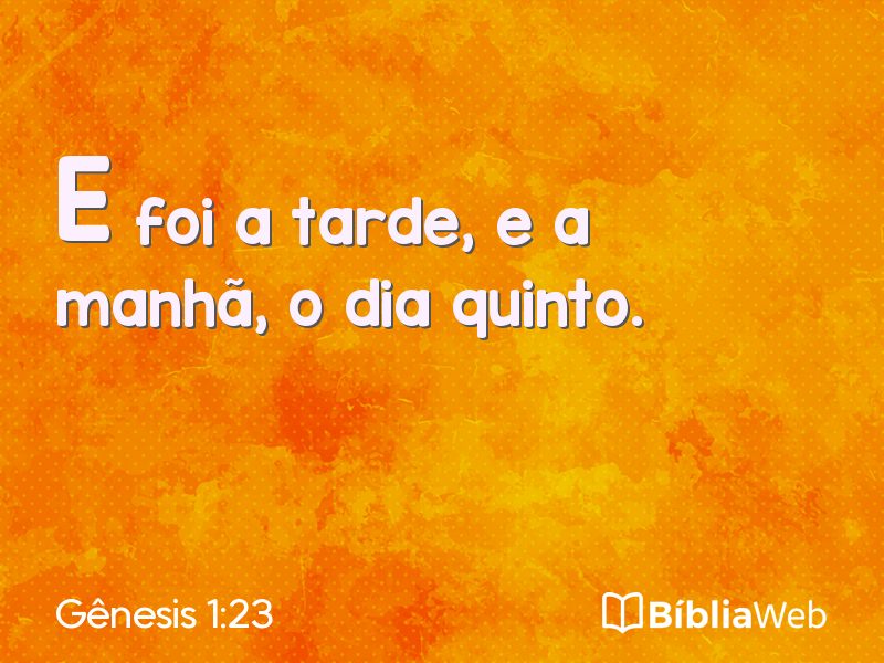 Gênesis 1:23 em imagem para compartilhar