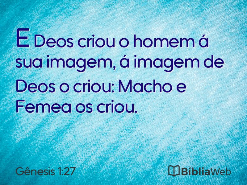 Gênesis 1:27 em imagem para compartilhar