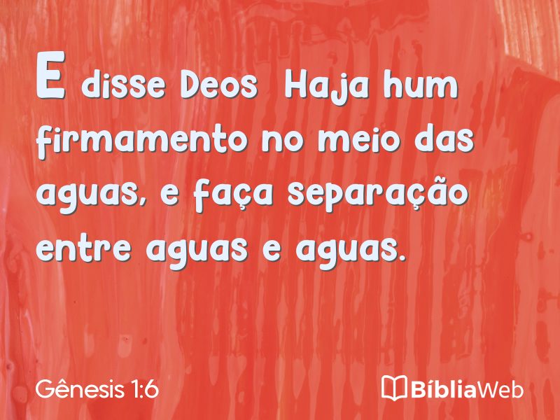 Gênesis 1:6 em imagem para compartilhar