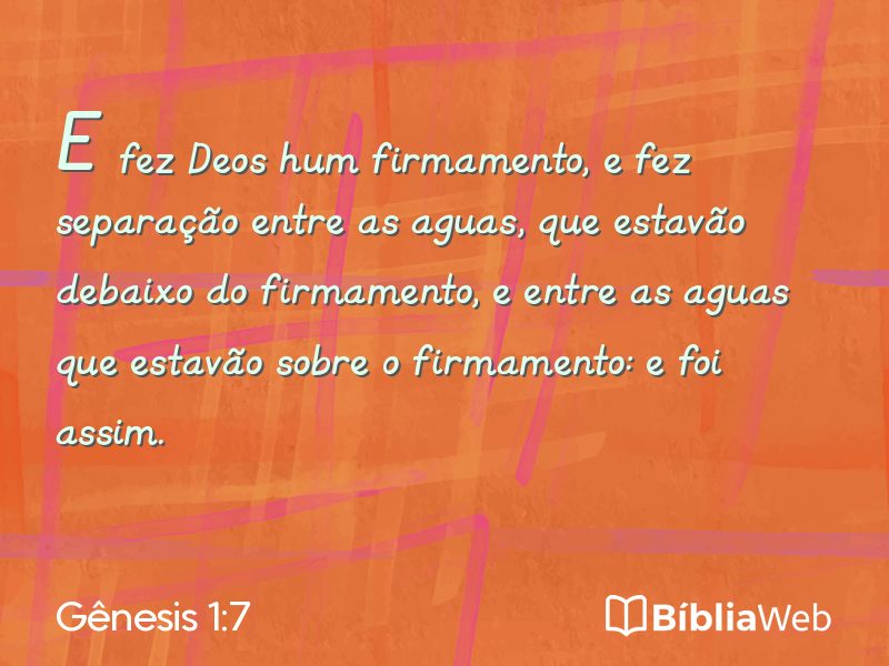 Gênesis 1:7 em imagem para compartilhar