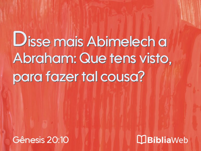 Gênesis 20:10 em imagem para compartilhar
