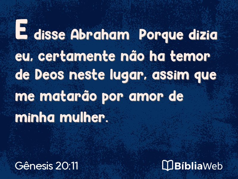 Gênesis 20:11 em imagem para compartilhar