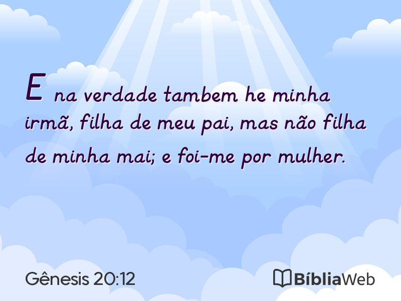 Gênesis 20:12 em imagem para compartilhar