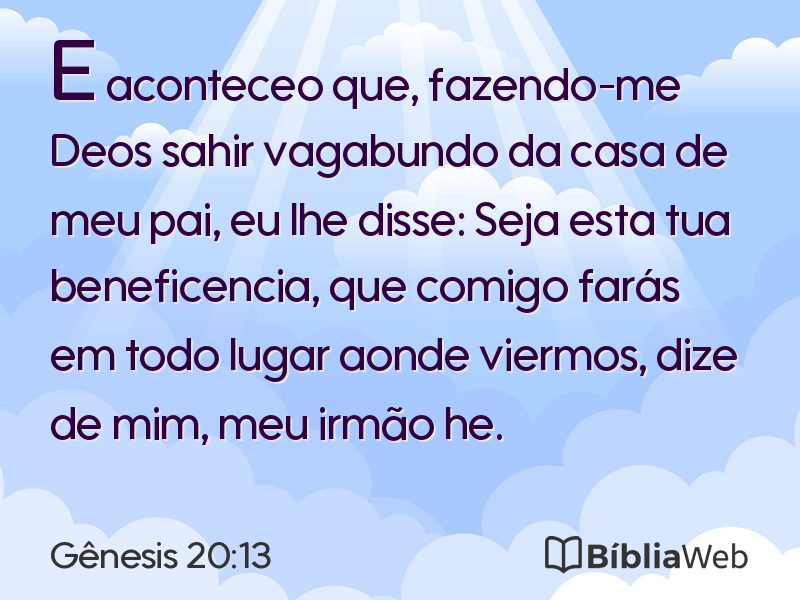 Gênesis 20:13 em imagem para compartilhar