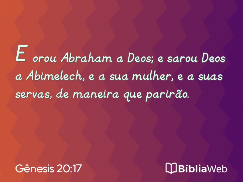 Gênesis 20:17 em imagem para compartilhar