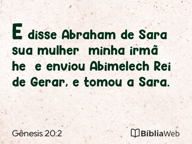 Gênesis 20:2 em imagem para compartilhar