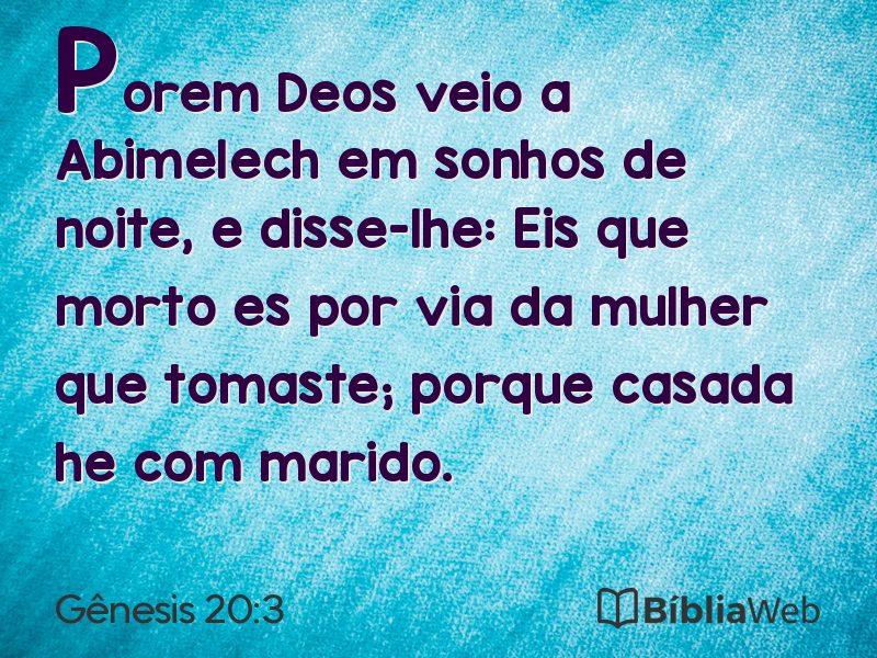 Gênesis 20:3 em imagem para compartilhar