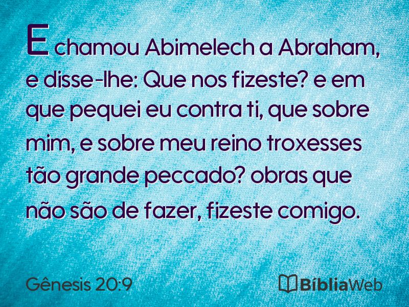 Gênesis 20:9 em imagem para compartilhar