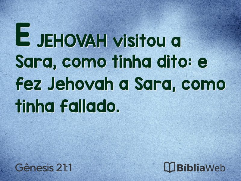 Gênesis 21:1 em imagem para compartilhar