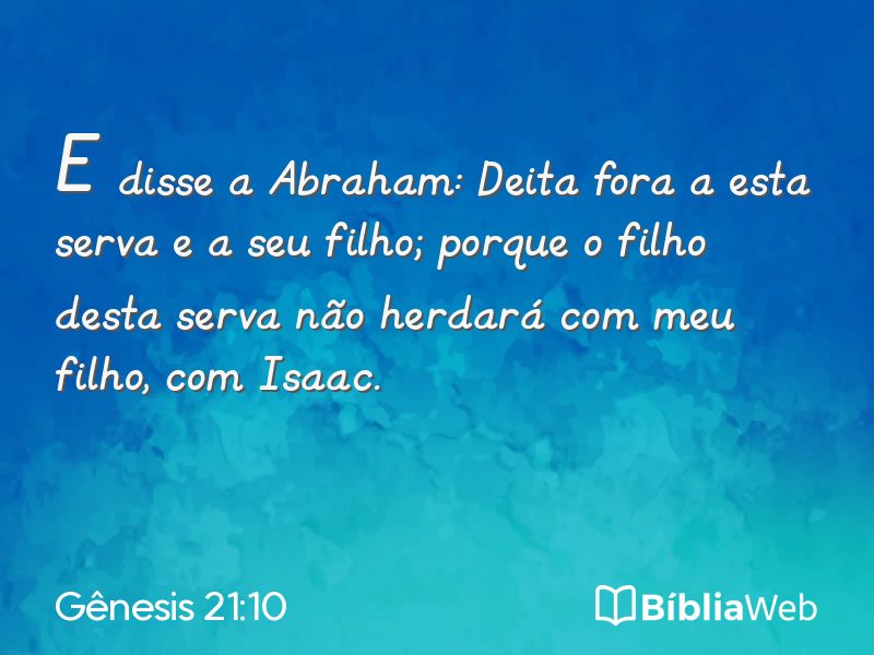 Gênesis 21:10 em imagem para compartilhar