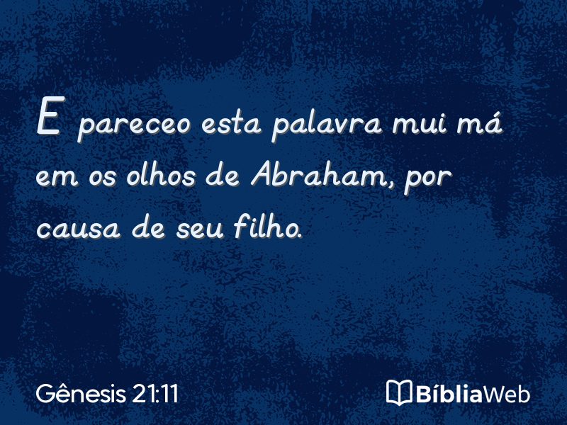 Gênesis 21:11 em imagem para compartilhar