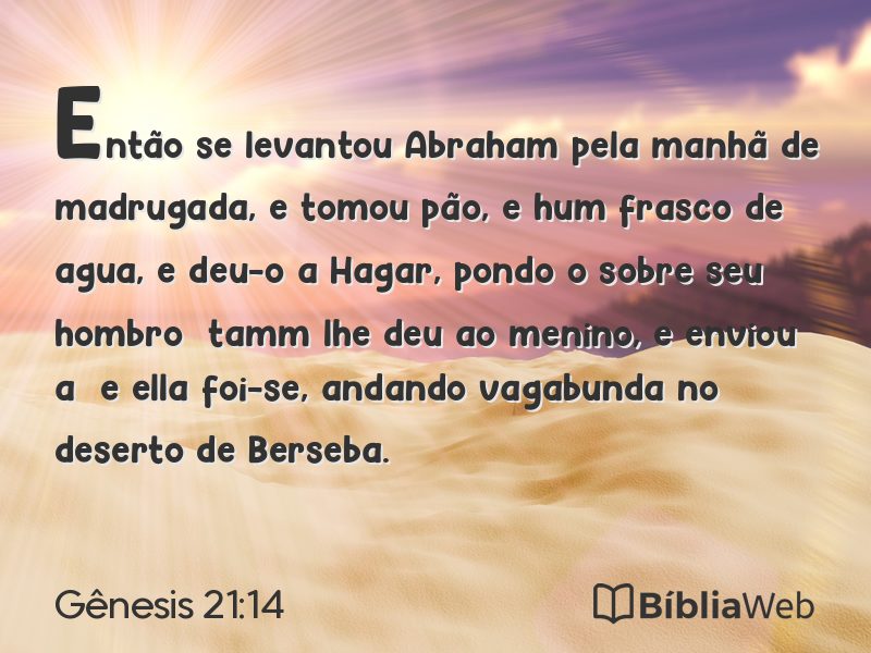 Gênesis 21:14 em imagem para compartilhar