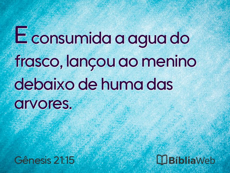 Gênesis 21:15 em imagem para compartilhar