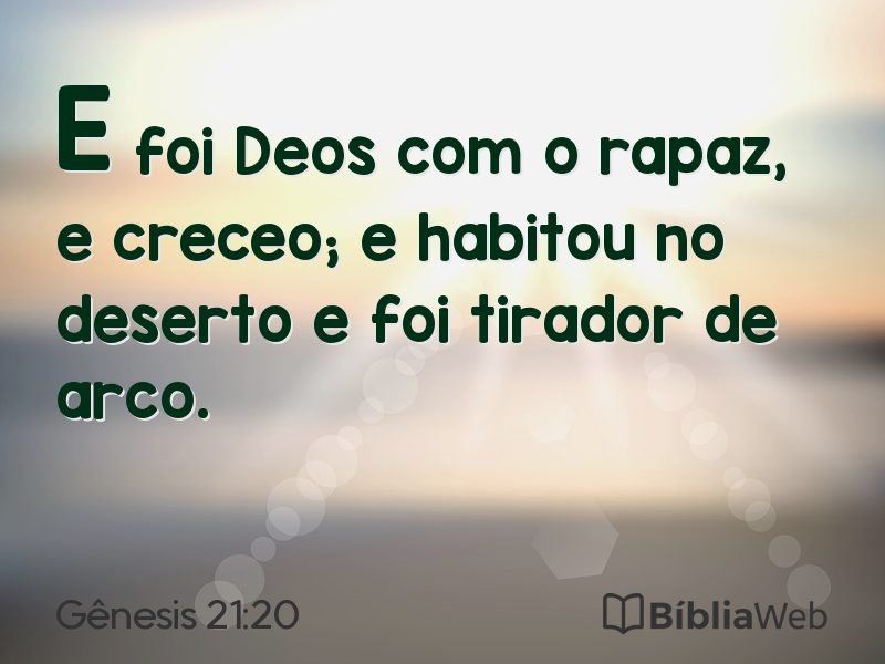 Gênesis 21:20 em imagem para compartilhar