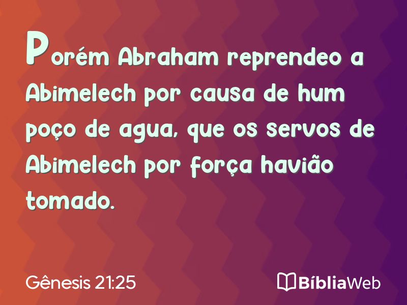 Gênesis 21:25 em imagem para compartilhar