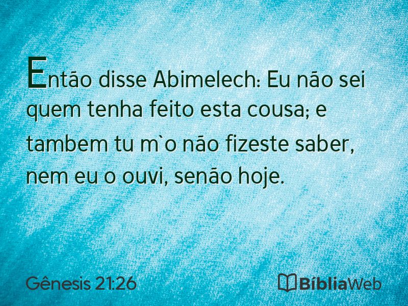 Gênesis 21:26 em imagem para compartilhar