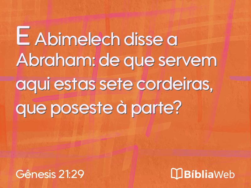 Gênesis 21:29 em imagem para compartilhar