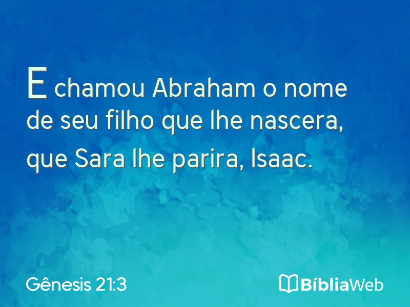 Gênesis 21:3 em imagem para compartilhar