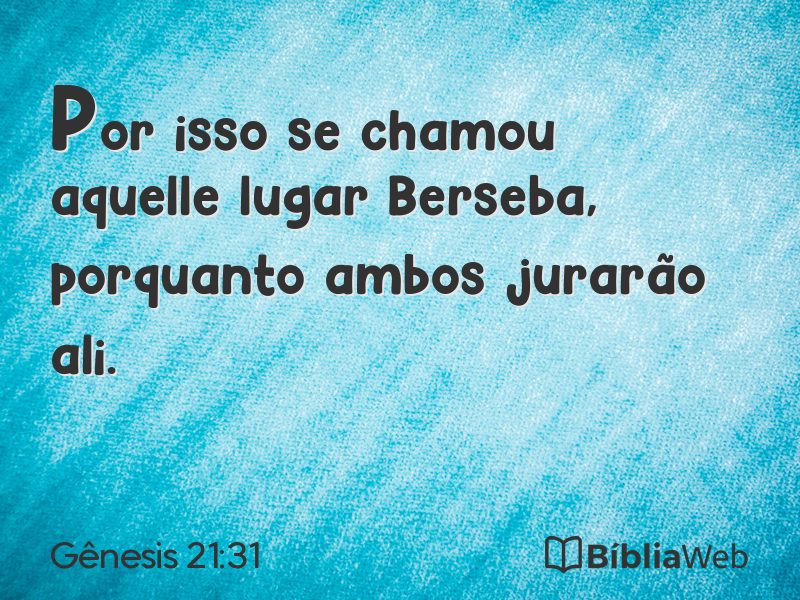 Gênesis 21:31 em imagem para compartilhar