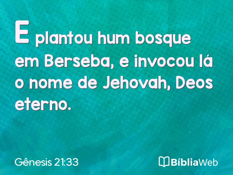 Gênesis 21:33 em imagem para compartilhar