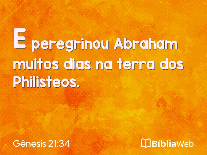 Gênesis 21:34 em imagem para compartilhar